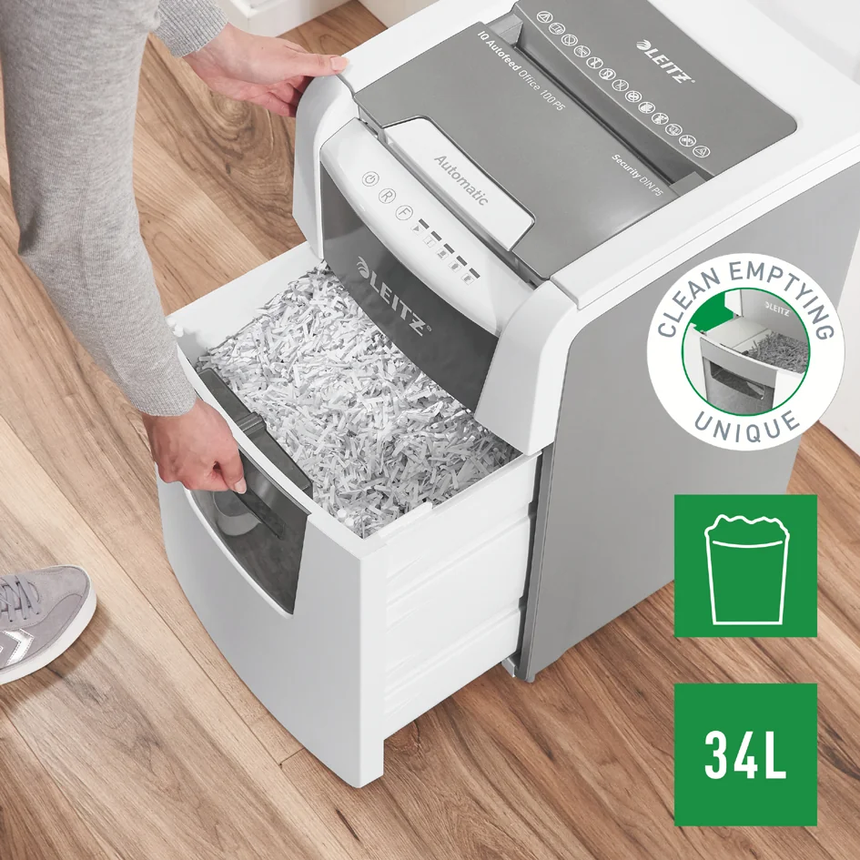 LEITZ Destructeur de documents IQ AutoFeed OfficePro 100 P4 Grand Paris Fournitures LEITZ Destructeur de documents IQ AutoFeed OfficePro 100 P4 – Image 4