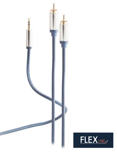 FLEXLINE Cordon audio, 2x fiche RCA - jack 3,5 mm mâle