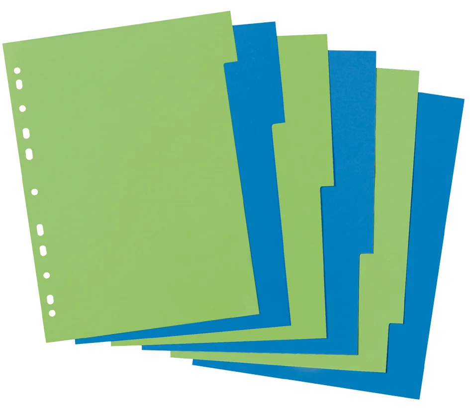 herlitz Intercalaires carton GREENline, A4, 6 touches, uni