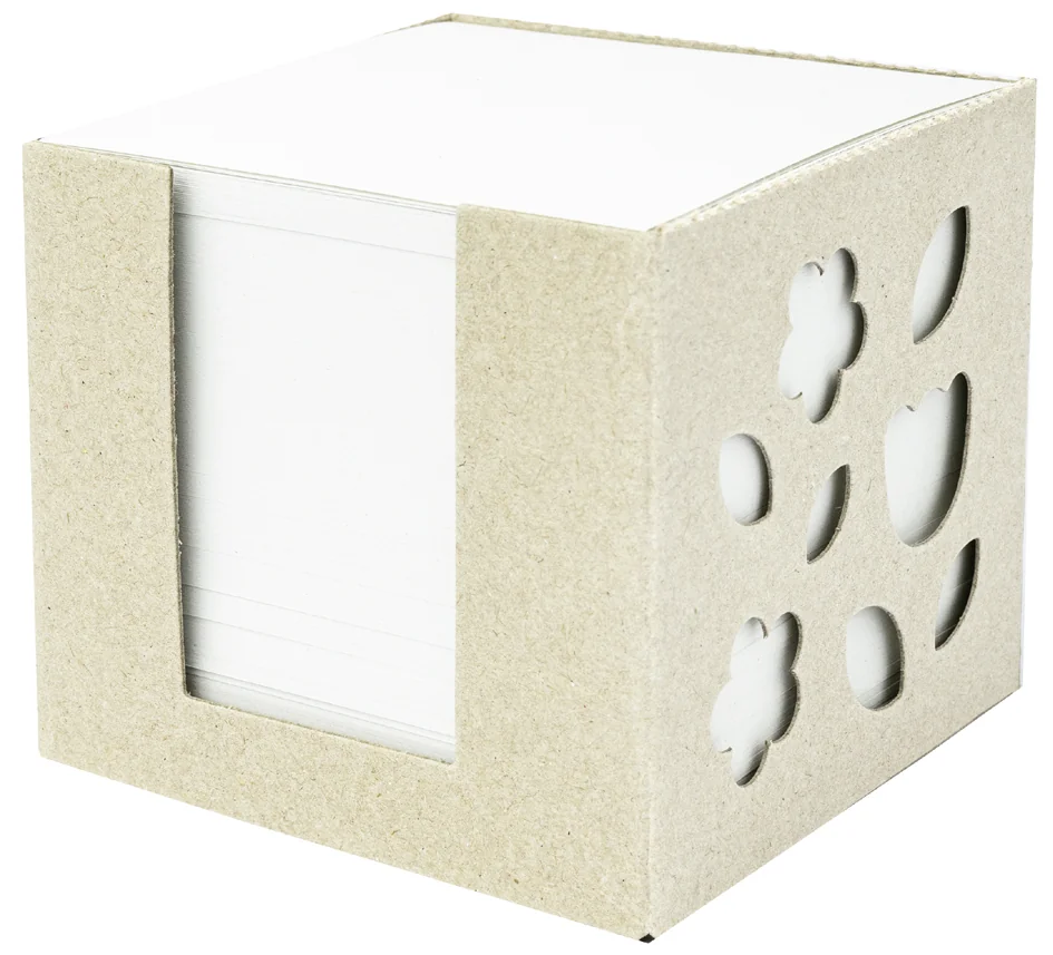 folia Bloc cube avec boîtier 'Recycling', 95 x 95 x 90 mm