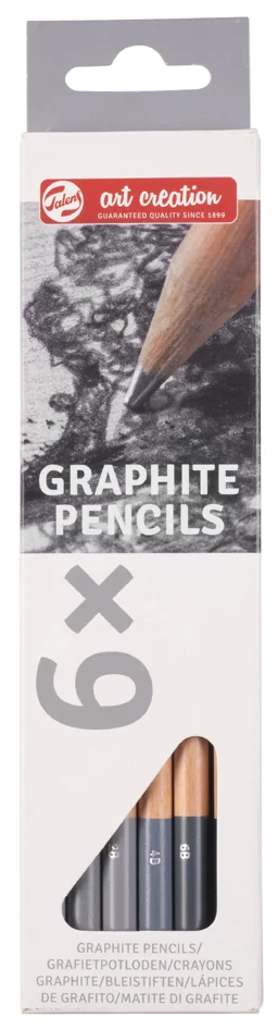 ROYAL Crayons graphite Art Creation, rond, étui de 6