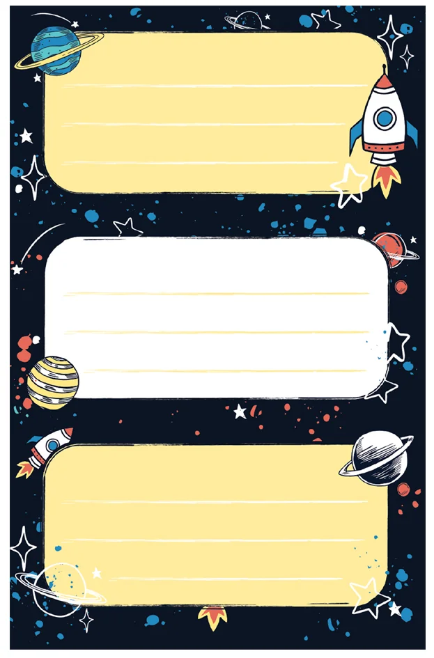 herlitz Étiquettes pour livres Space, 76 x 35 mm