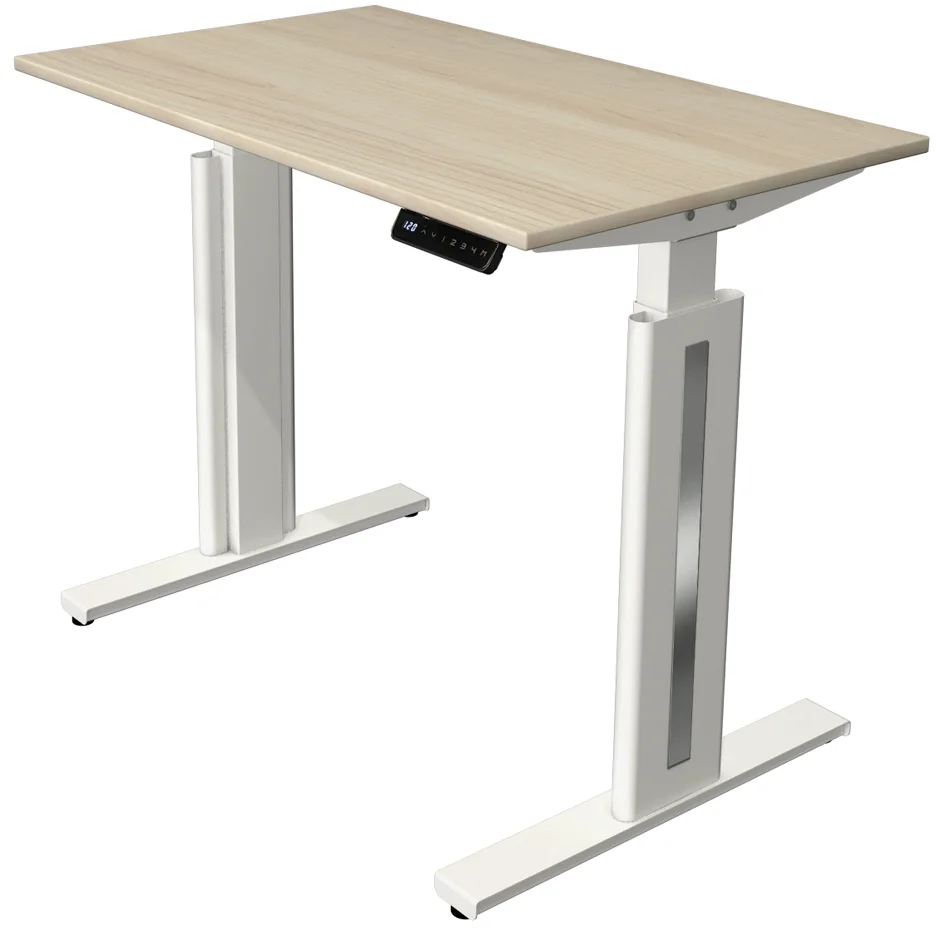 kerkmann Table de bureau assis-debout Move 3 fresh, blanc