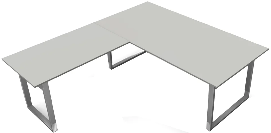 kerkmann Table de conférence Form 5, (L)2.000 mm, gris clair