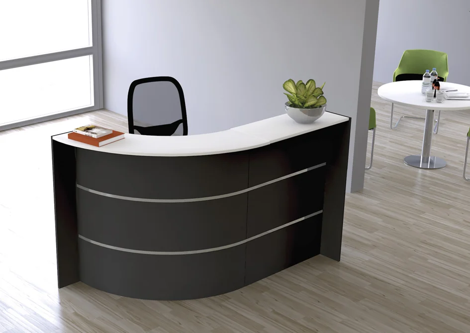 kerkmann Comptoir arrondi BARI Compact, (L)1.750 x (P)950 mm Grand Paris Fournitures kerkmann Comptoir arrondi BARI Compact, (L)1.750 x (P)950 mm – Image 4