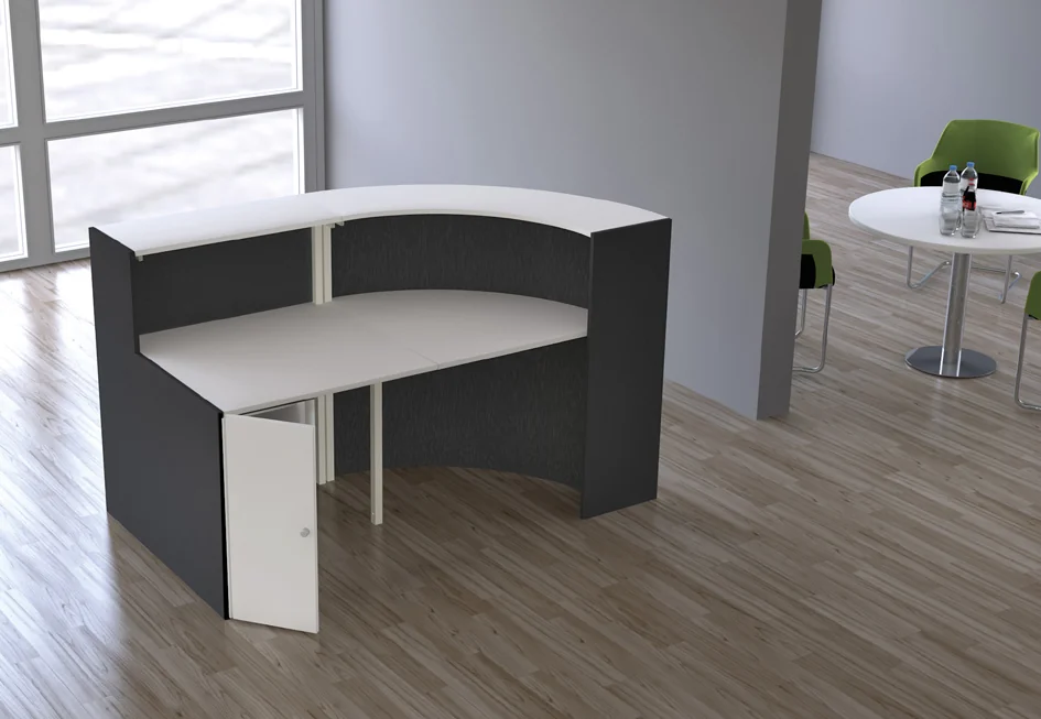 kerkmann Comptoir arrondi BARI Compact, (L)1.750 x (P)950 mm Grand Paris Fournitures kerkmann Comptoir arrondi BARI Compact, (L)1.750 x (P)950 mm – Image 5