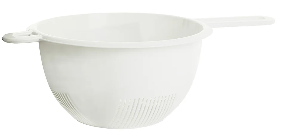 plast team Passoire, rond, avec poignée, blanc