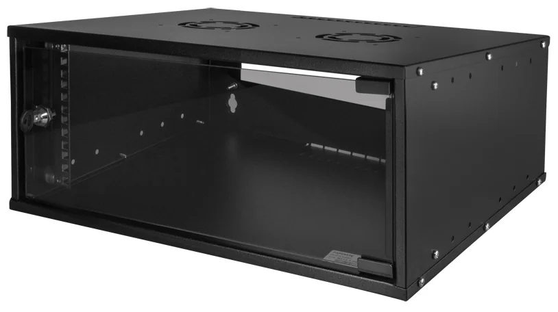 LogiLink Coffret mural 19' ECO, 4 U, assemblé, noir