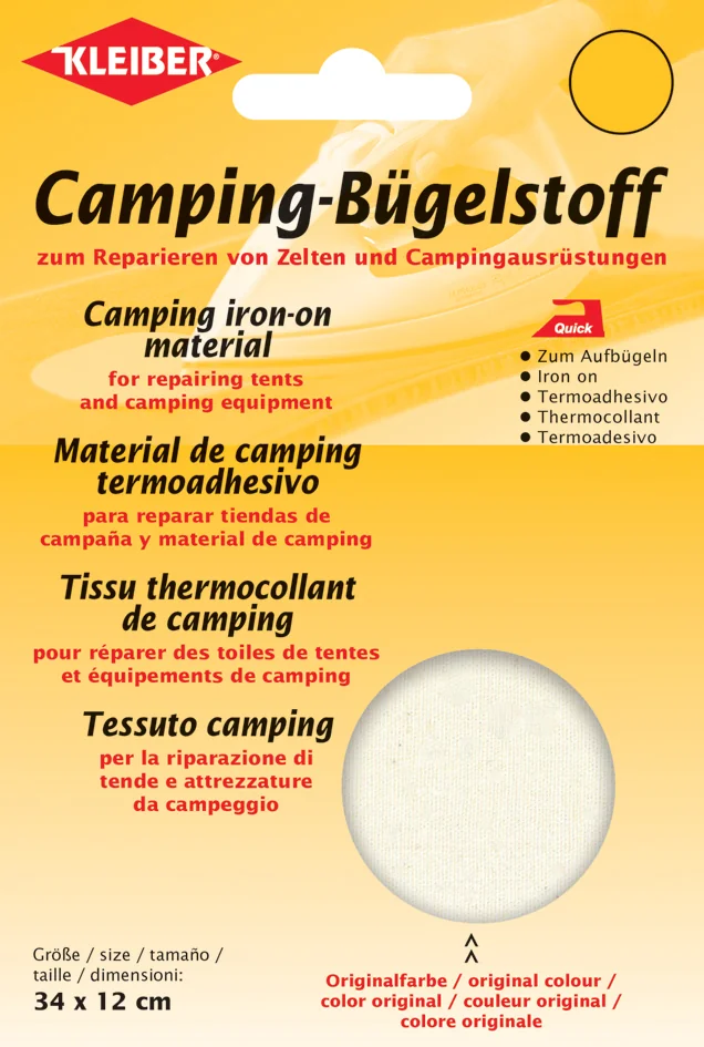 KLEIBER Tissu thermocollant de camping, 340x120 mm, sable