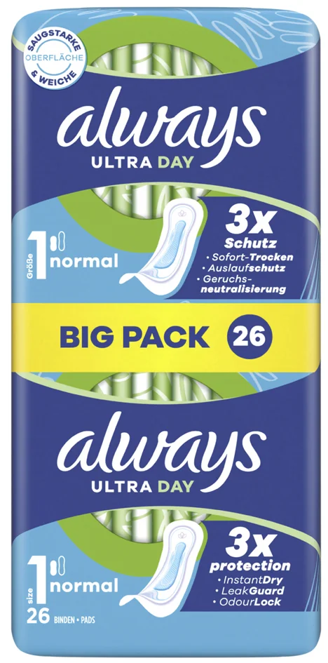 always ultra Serviette hygiénique Normal, BigPack, taille 1