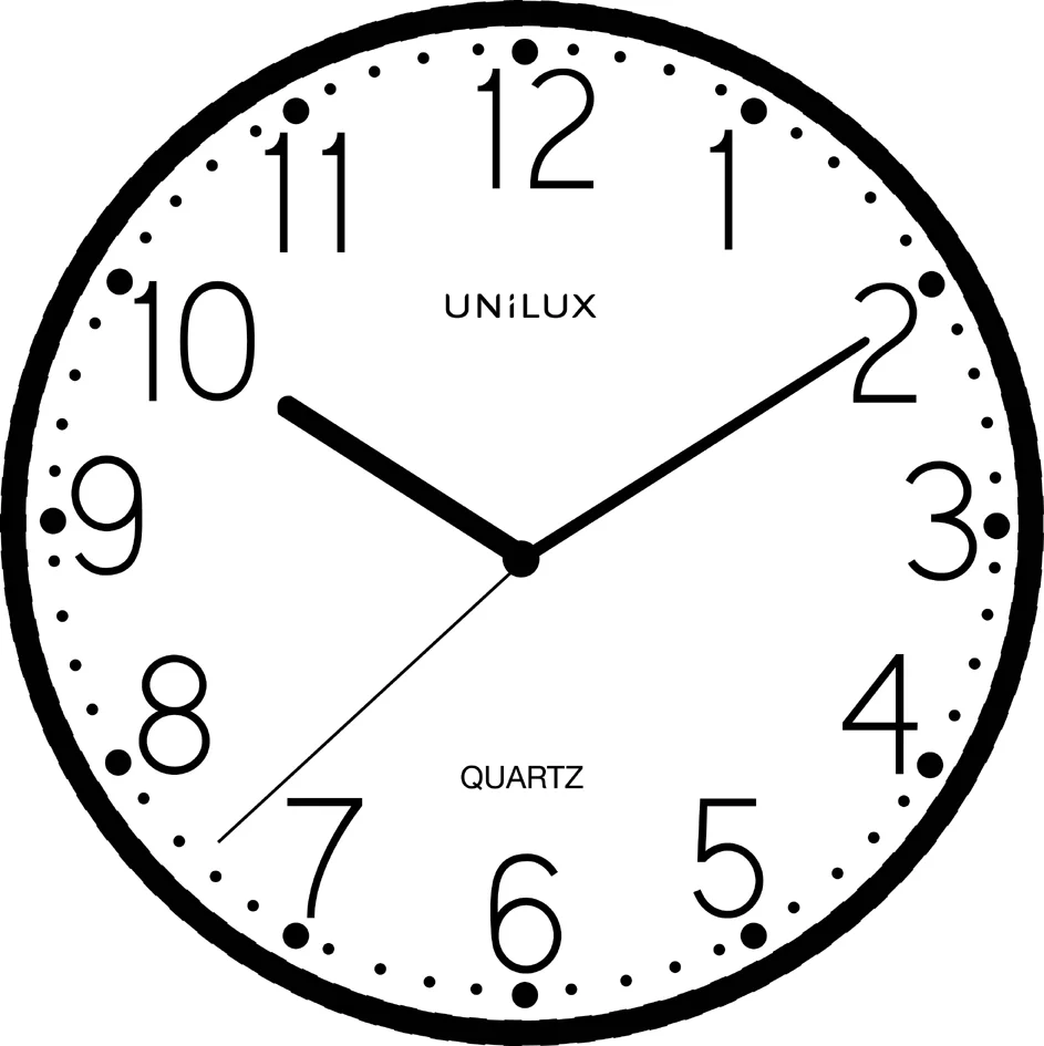 UNiLUX Horloge murale/horloge à quartz NESSY, noir