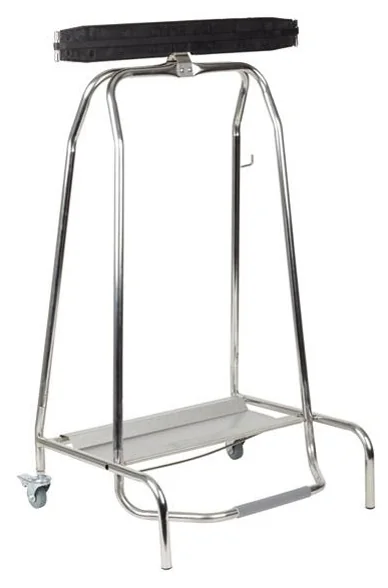 APS Support de sac poubelle QUICKSTEP, 120 litres, argent