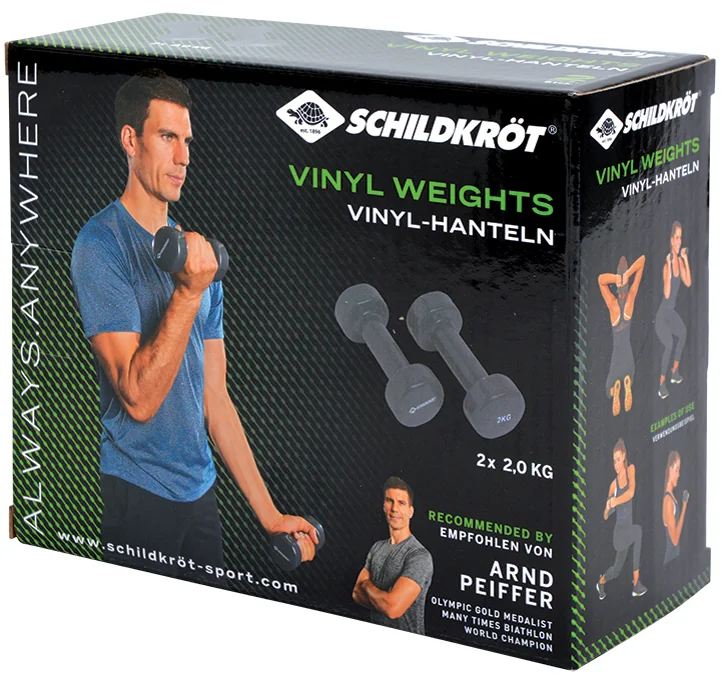 SCHILDKRÖT Haltères vinyle, set de 3,0 kg, anthracite Grand Paris Fournitures SCHILDKRÖT Haltères vinyle, set de 3,0 kg, anthracite – Image 4