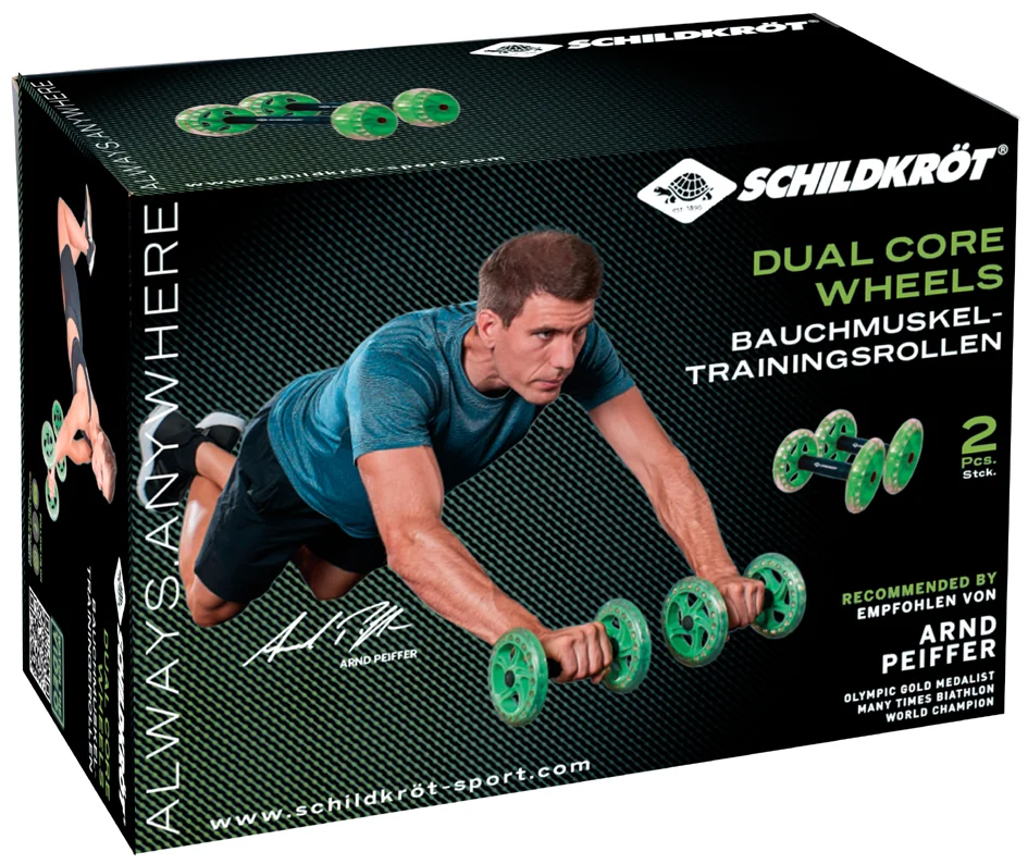 SCHILDKRÖT Roues abdominales Dual Core Wheels, noir/vert Grand Paris Fournitures SCHILDKRÖT Roues abdominales Dual Core Wheels, noir/vert – Image 4