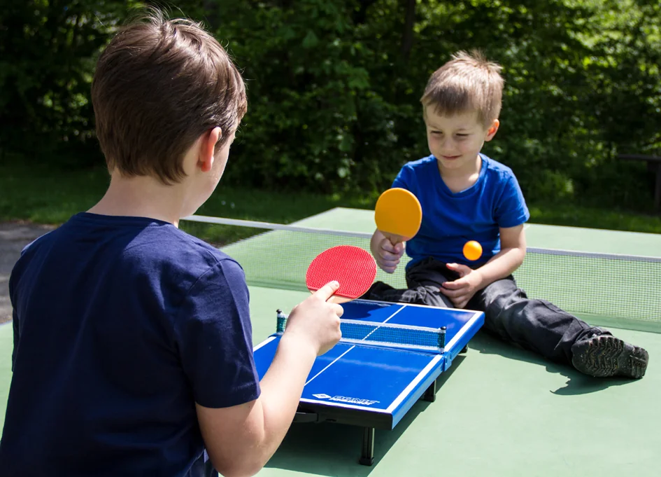 DONIC SCHILDKRÖT Mini-table de tennis de table, kit, bleu Grand Paris Fournitures DONIC SCHILDKRÖT Mini-table de tennis de table, kit, bleu – Image 4