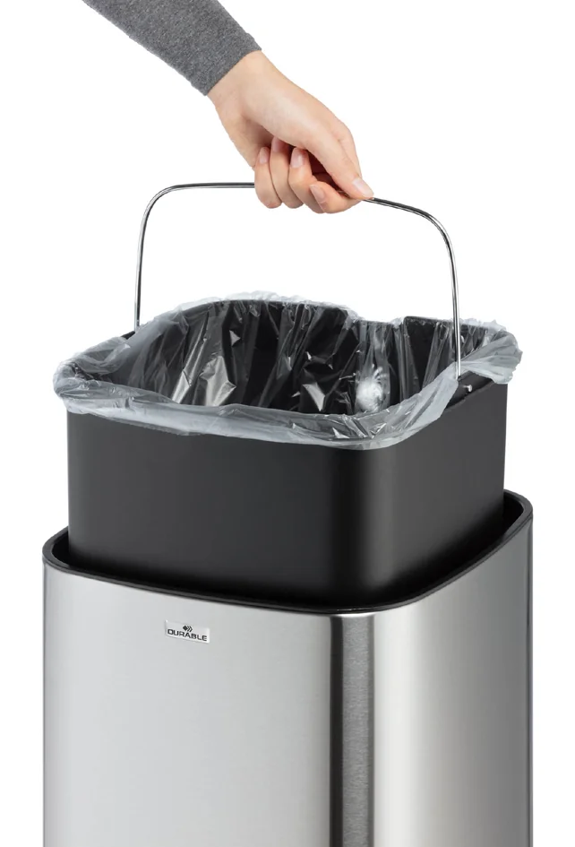 DURABLE Poubelle automatique 'NO TOUCH', 35 litres, argent Grand Paris Fournitures DURABLE Poubelle automatique 'NO TOUCH', 35 litres, argent – Image 5