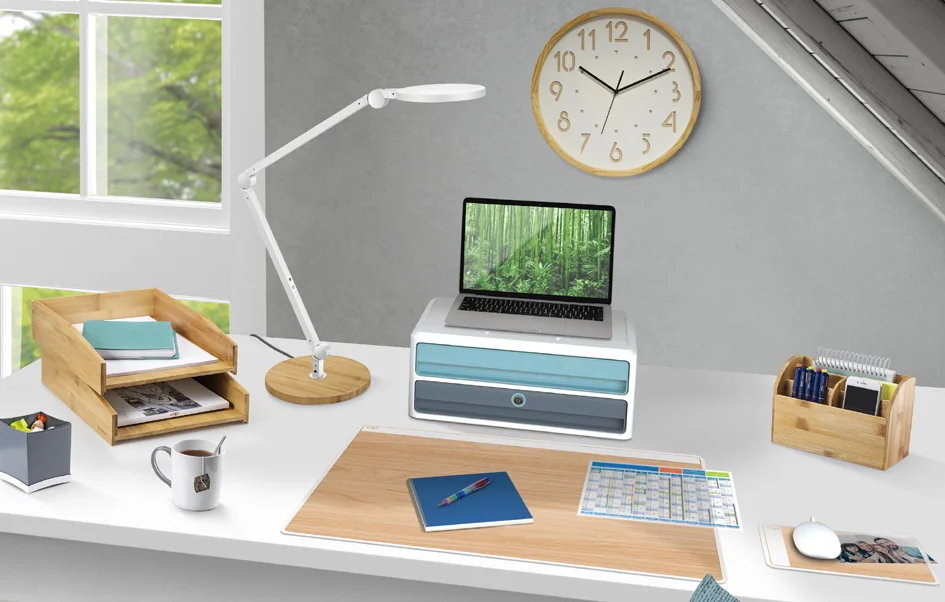 CEP Lampe de bureau LED GIANT Silva, chêne/blanc Grand Paris Fournitures CEP Lampe de bureau LED GIANT Silva, chêne/blanc – Image 4