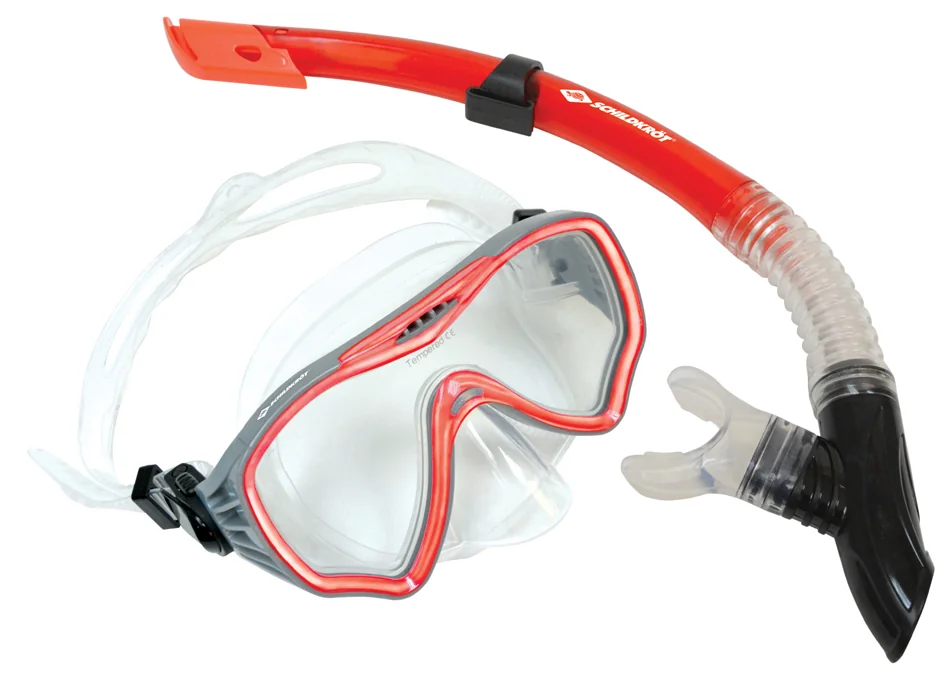 SCHILDKRÖT Set masque/tuba Junior 'Fiji', 2 pièces, rouge
