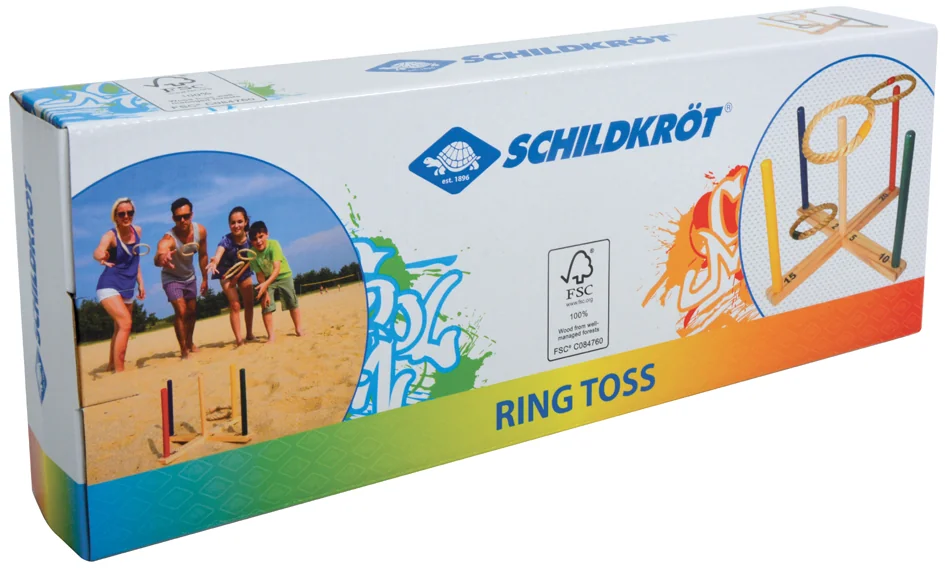 SCHILDKRÖT Jeu de lancer d'anneau 'Ring Toss', en bois