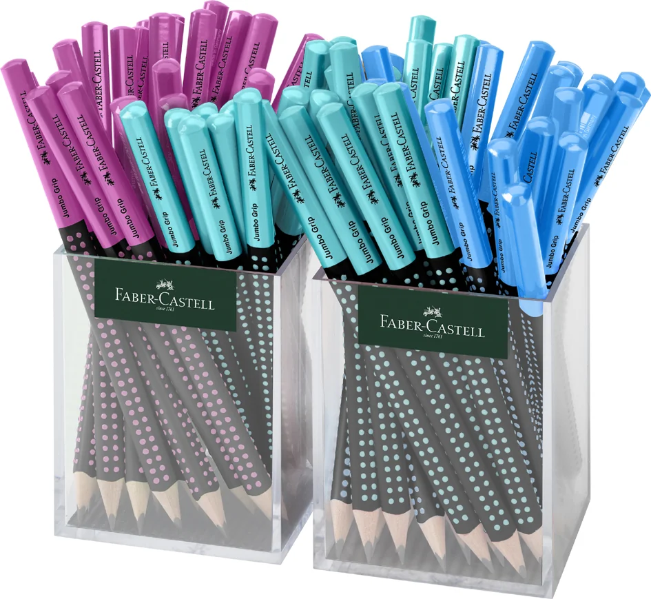 FABER-CASTELL Crayon graphite Jumbo GRIP TWO TONE, carquois