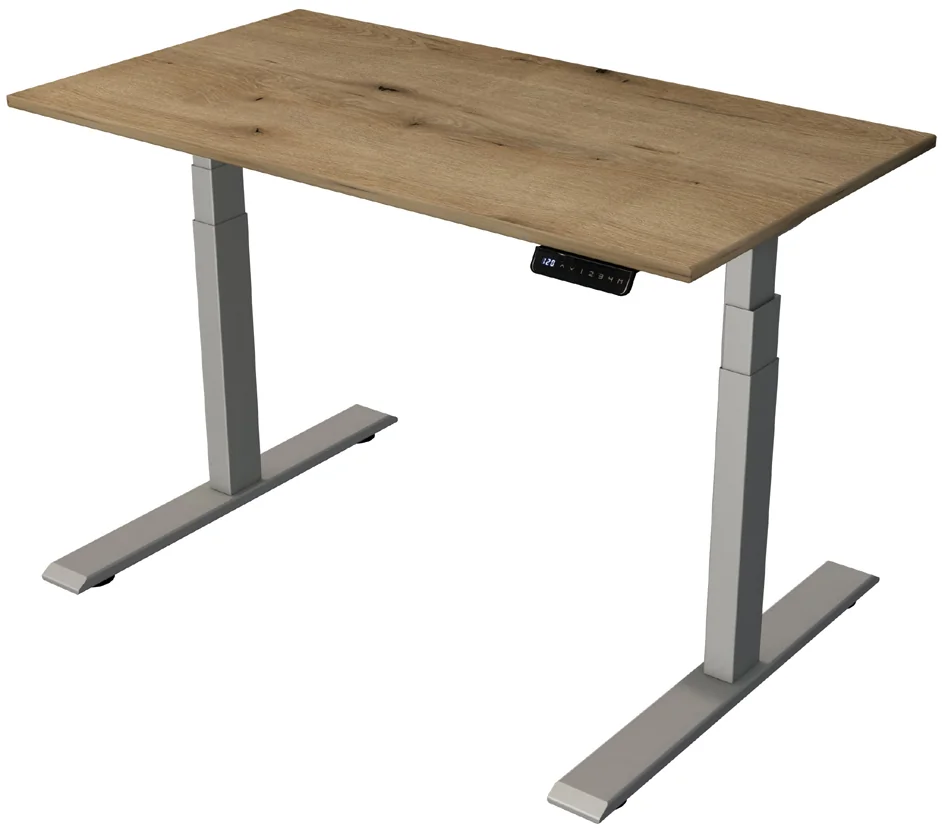 kerkmann Bureau assis-debout Smart Office, blanc/argent Grand Paris Fournitures kerkmann Bureau assis-debout Smart Office, blanc/argent – Image 2