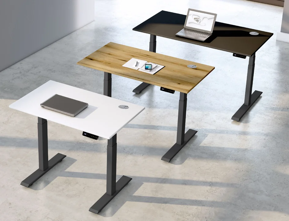 kerkmann Bureau assis-debout Smart Office, blanc/anthracite Grand Paris Fournitures kerkmann Bureau assis-debout Smart Office, blanc/anthracite – Image 5