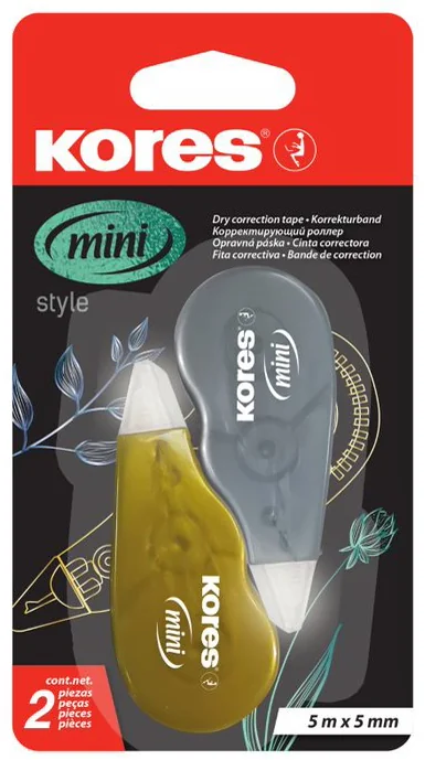 Kores Rouleau correcteur jetable 'Mini Metallic Style'