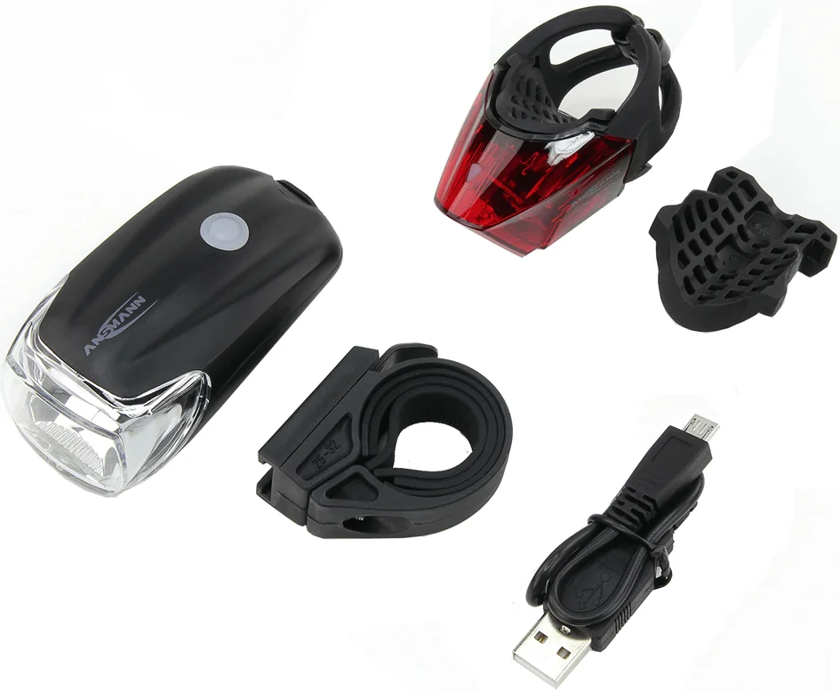 ANSMANN Set d'éclairage LED pour vélo Bikelight Combo 40 Lux Grand Paris Fournitures ANSMANN Set d'éclairage LED pour vélo Bikelight Combo 40 Lux