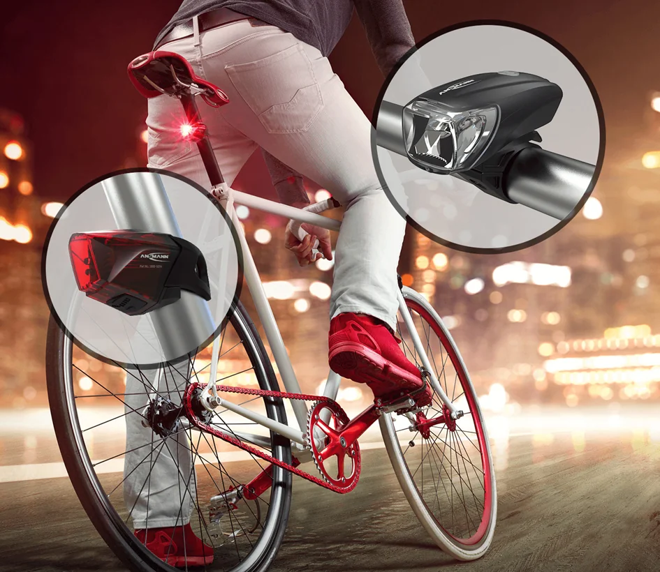 ANSMANN Set d'éclairage LED pour vélo Bikelight Combo 40 Lux Grand Paris Fournitures ANSMANN Set d'éclairage LED pour vélo Bikelight Combo 40 Lux – Image 4