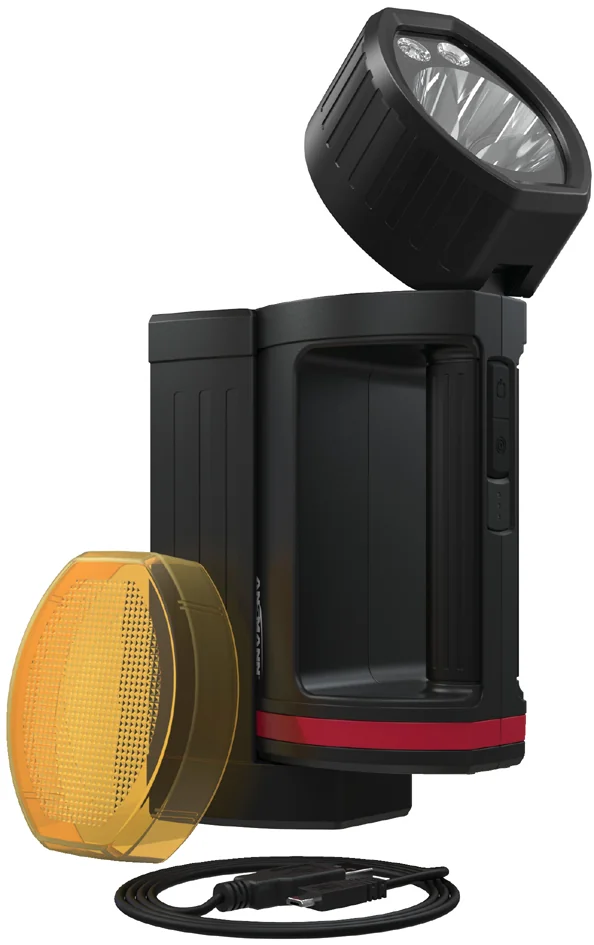 ANSMANN Projecteur portable LED HS20R Pro, noir/rouge Grand Paris Fournitures ANSMANN Projecteur portable LED HS20R Pro, noir/rouge – Image 4