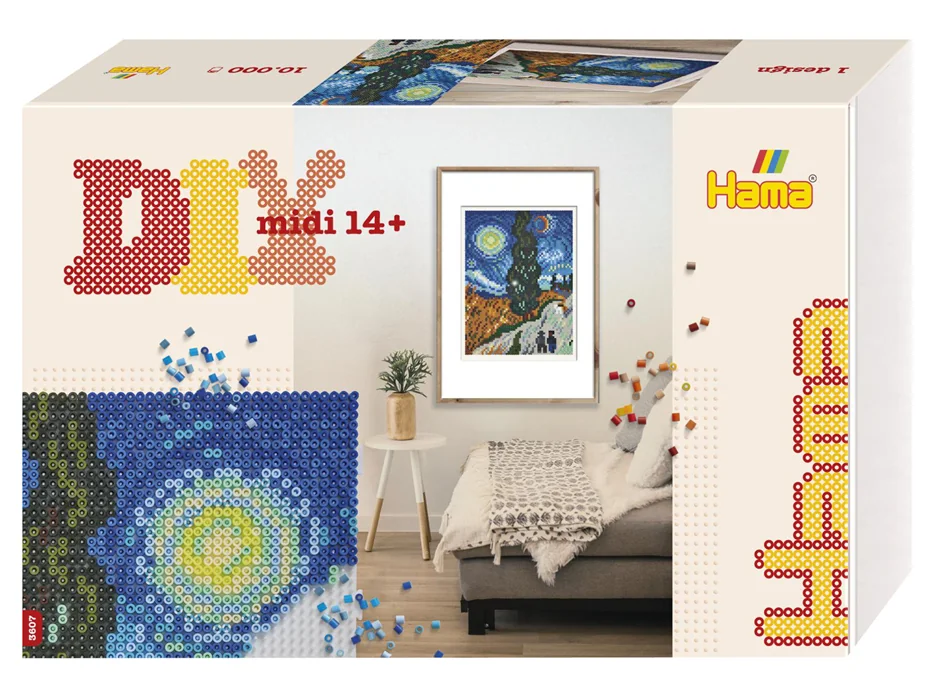 Hama Perles à repasser midi Art 'Van Gogh', boîte cadeau