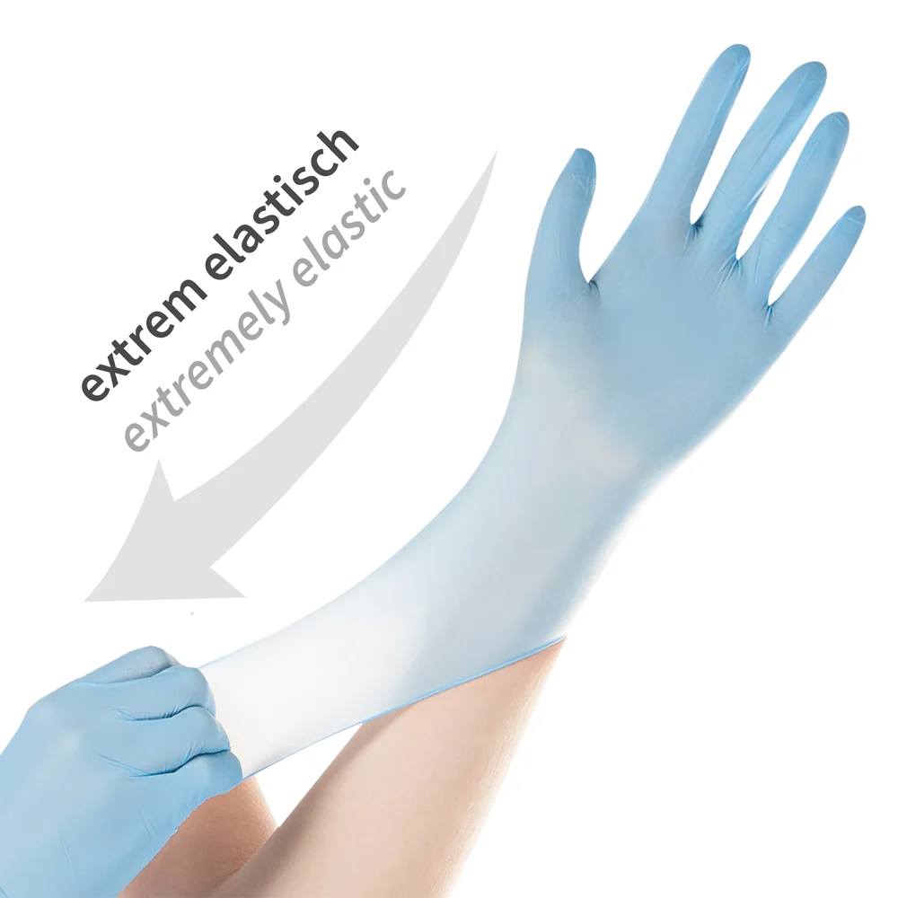 HYGOSTAR Gant en nitrile SAFE SUPER STRETCH, L, bleu Grand Paris Fournitures HYGOSTAR Gant en nitrile SAFE SUPER STRETCH, L, bleu – Image 4
