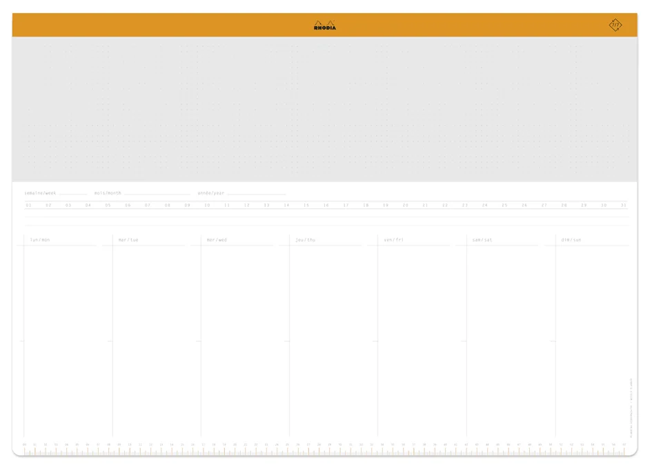 RHODIA Sous-main semainier non daté RHODIATIME, A2 Grand Paris Fournitures RHODIA Sous-main semainier non daté RHODIATIME, A2 – Image 4