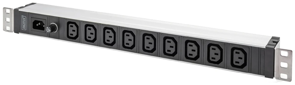 DIGITUS Multiprise 19', 9 prises, 1 U
