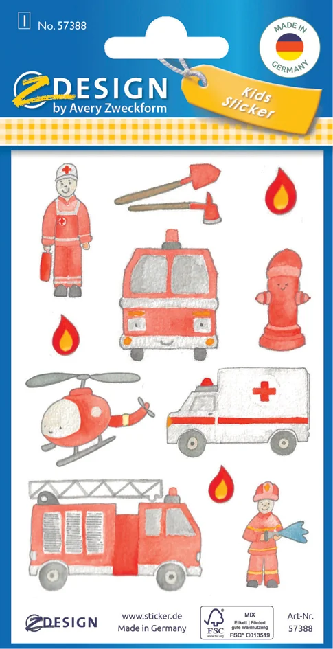 AVERY Zweckform ZDesign KIDS Sticker papier, rouge