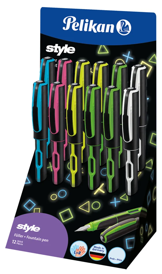 Pelikan Stylo plume style 'Neon', présentoir de comptoir