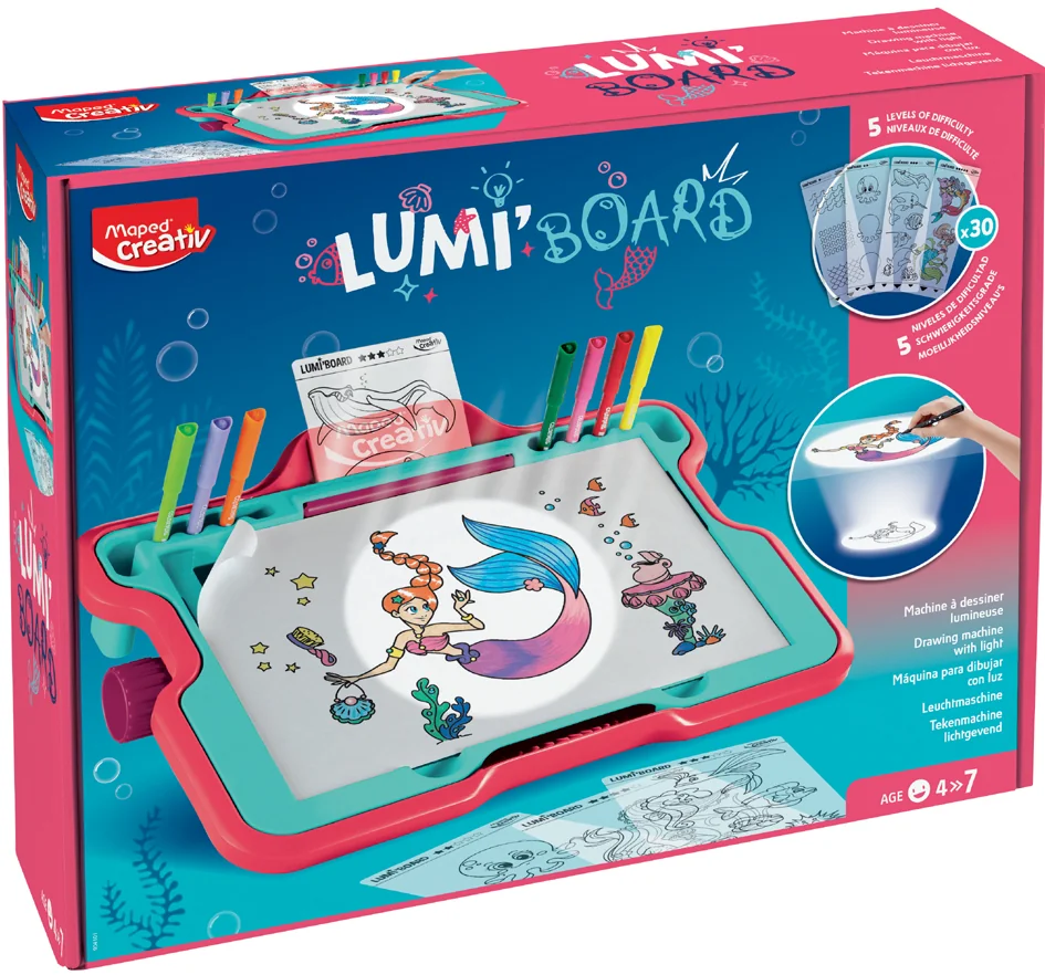 Maped Creativ Machine à dessiner lumineuse LUMI BOARD SIRENE