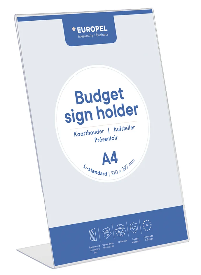 EUROPEL Porte-visuel Budget, A5 portrait, incliné