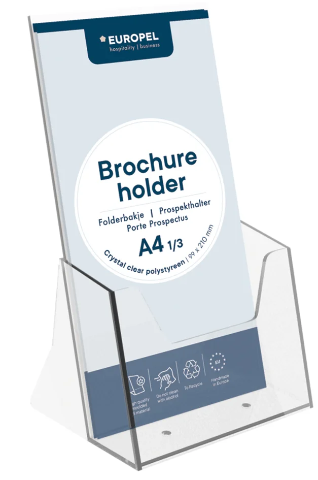 EUROPEL Porte-brochures, 1/3 A4 portrait, transparent