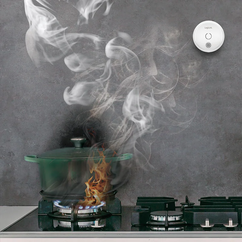LogiLink Détecteur de fumée Smart Wi-Fi, blanc