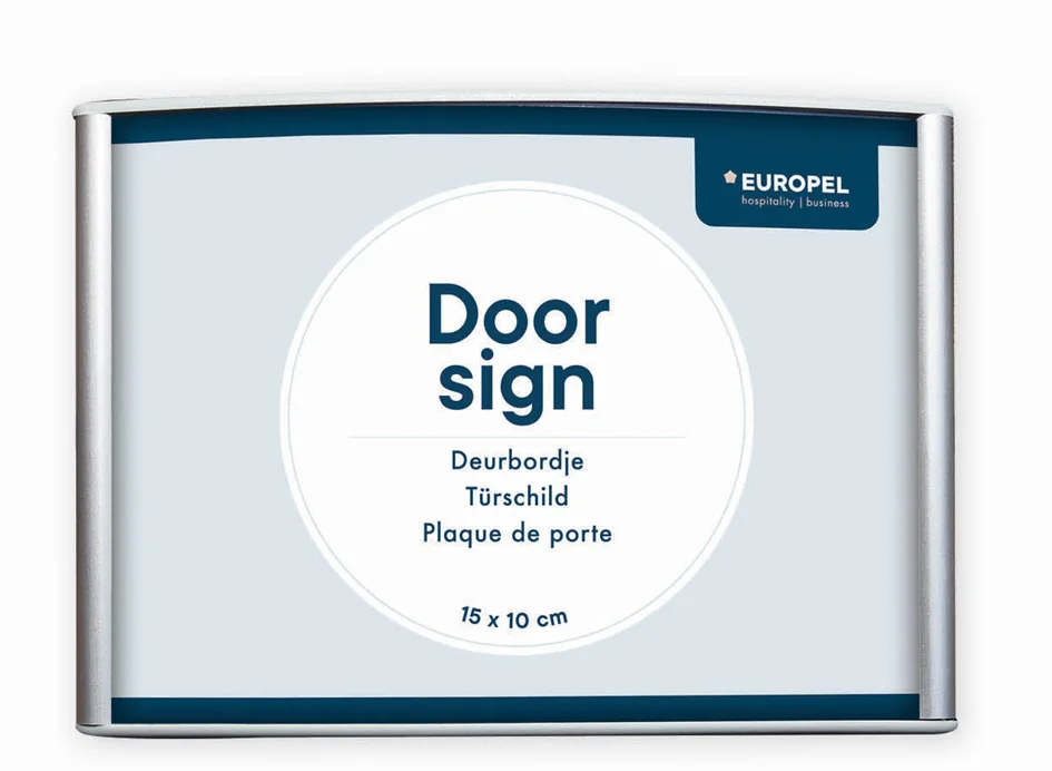 EUROPEL Plaque de porte, 150 x 300 mm, argent