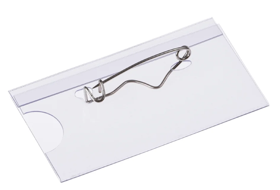 EUROPEL Porte-nom, avec épingle ondulée, 75 x 40 mm