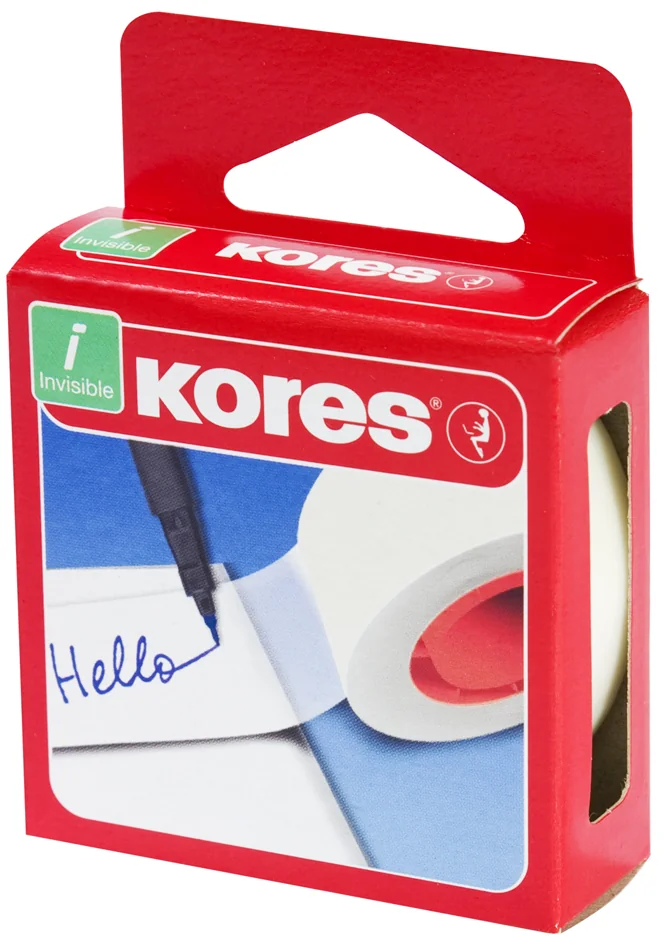 Kores Ruban adhésif Invisible, 19 mm x 33 m, mat