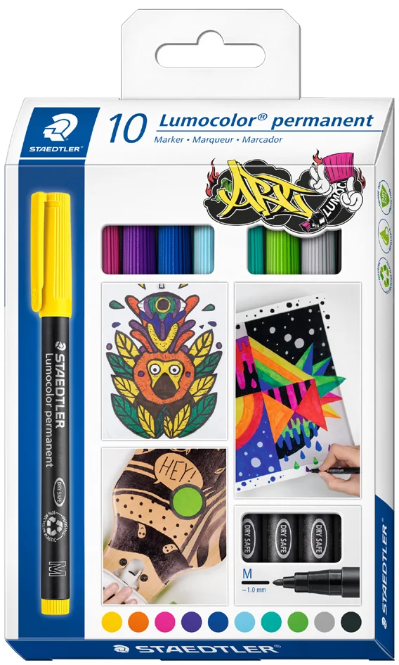 STAEDTLER Marqueur permanent 317M Lumocolor, étui de 6