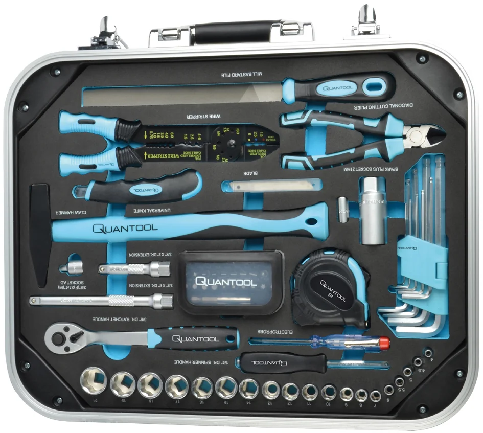 QUANTOOL Jeu d'outils, mallette de 110 pièces