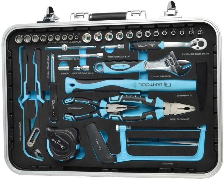 QUANTOOL Jeu d'outils, mallette de 98 pièces