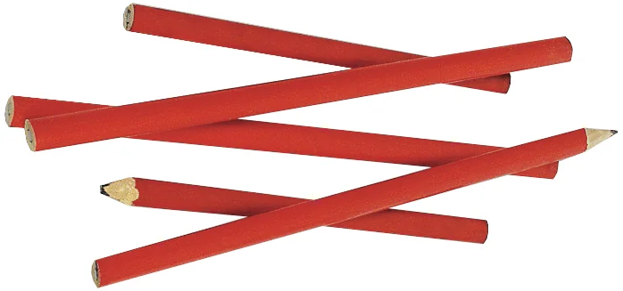 BRÜDER MANNESMANN Crayon de charpentier, oval, rouge, 250 mm