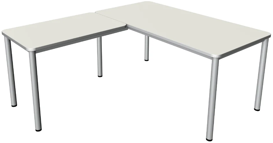 kerkmann Bureau PRIME avec extension, (L)1.600 mm, gris Grand Paris Fournitures kerkmann Bureau PRIME avec extension, (L)1.600 mm, gris