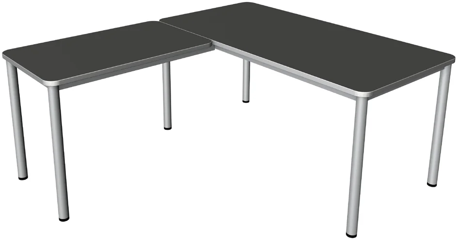 kerkmann Bureau PRIME avec extension, (L)1.600 mm, gris Grand Paris Fournitures kerkmann Bureau PRIME avec extension, (L)1.600 mm, gris – Image 3