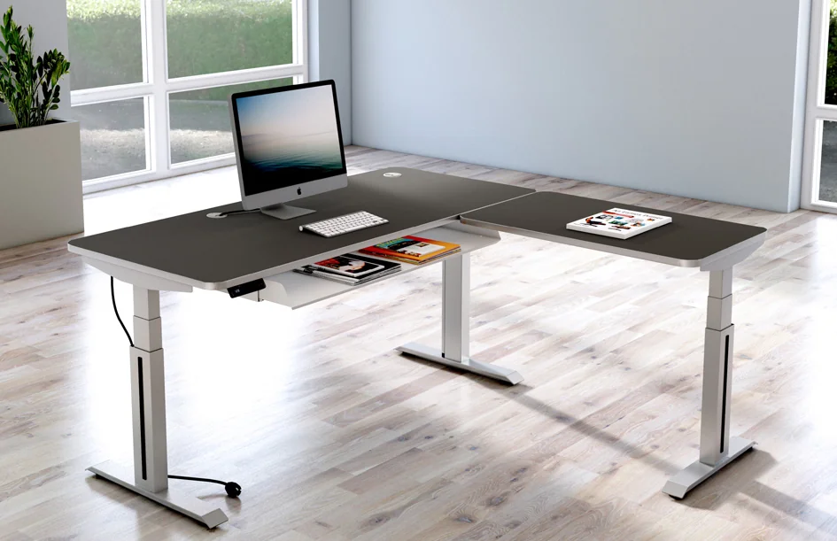 kerkmann Bureau assis-debout avec extension Grand Paris Fournitures kerkmann Bureau assis-debout avec extension – Image 4